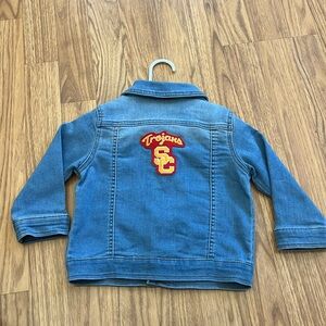 USC Trojans Jean Jacket Denim Jacket upcycled Size 18 months 18M